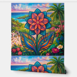 Vibrant Tropical Fantasy Flower in Paradise 壁紙