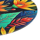Vibrant Tropical Flower Art カッティングボード (角)
