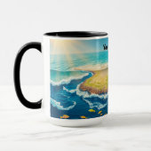 Vibrant Tropical Island and Rich Marine Life マグカップ (左)