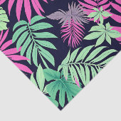 Vibrant Tropical Leaves Neon Pattern 薄葉紙 (詳細)