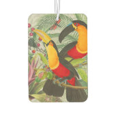 Vibrant Tropical Toucan Birds Art Exotic Jungle カーエアーフレッシュナー (裏面)