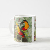 Vibrant Tropical Toucan Birds Art Exotic Jungle コーヒーマグカップ (正面左)