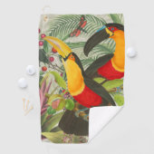 Vibrant Tropical Toucan Birds Art Exotic Jungle  ゴルフタオル (インサイチュ)