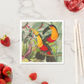 Vibrant Tropical Toucan Birds Art Exotic Jungle スタンダードカクテルナプキン (インサイチュ)