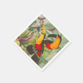 Vibrant Tropical Toucan Birds Art Exotic Jungle スタンダードカクテルナプキン (角)