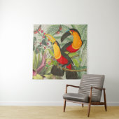 Vibrant Tropical Toucan Birds Art Exotic Jungle タペストリー (インサイチュ)