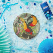 Vibrant Tropical Toucan Birds Art Exotic Jungle  ペーパープレート (パーティー)