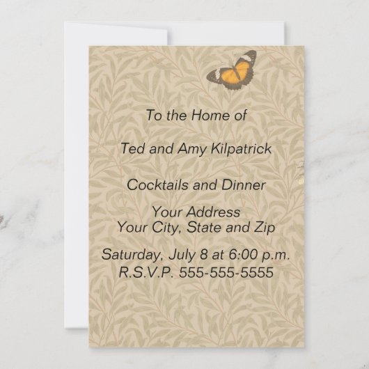 Vibrant Tropical Toucan Birds Art Exotic Jungle  招待状 (裏面)