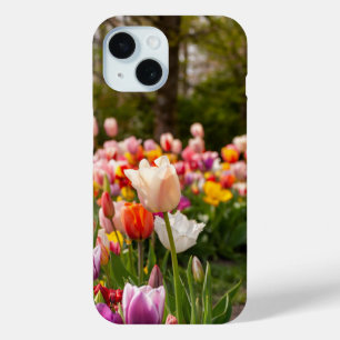 Vibrant Tulip Garden Nature Photography iPhone 15  15ケース