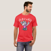 Vibrant Unicorn Rock Hand Design heavy Metal famil Tシャツ (正面フル)