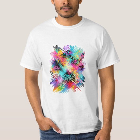 Vibrant Urban Art Splash Tシャツ (正面)