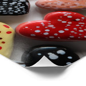 Vibrant Valentine Poster – Fantasy Hearts Design  ポスター (コーナー)