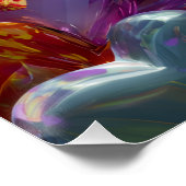 Vibrant Valentine Poster – Fantasy Hearts Design  ポスター (コーナー)