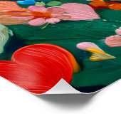 Vibrant Valentine Poster – Fantasy Hearts Design  ポスター (コーナー)