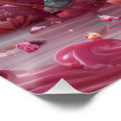 Vibrant Valentine Poster – Fantasy Hearts Design  ポスター (コーナー)