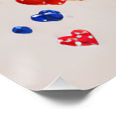 Vibrant Valentine Poster – Fantasy Hearts Design  ポスター (コーナー)