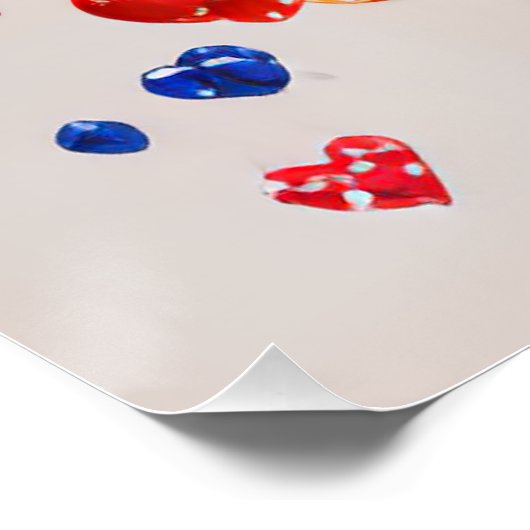 Vibrant Valentine Poster – Fantasy Hearts Design ポスター (コーナー)