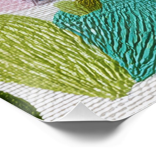 Vibrant Valentine Poster – Fantasy Hearts Design  ポスター (コーナー)