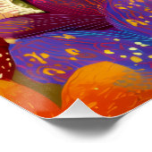 Vibrant Valentine Poster – Fantasy Hearts Design  ポスター (コーナー)