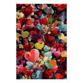 Vibrant Valentine Poster – Fantasy Hearts Design  ポスター (正面)