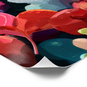 Vibrant Valentine Poster – Fantasy Hearts Design  ポスター (コーナー)