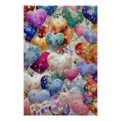 Vibrant Valentine Poster – Fantasy Hearts Design  ポスター (正面)