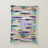 Vibrant Vertical Brushstroke Pattern (1) アクセントクッション (裏面(縦))