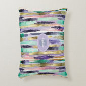 Vibrant Vertical Brushstroke Pattern (1) アクセントクッション (正面(垂直))