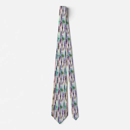 Vibrant Vertical Brushstroke Pattern (1) ネクタイ (正面)
