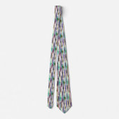 Vibrant Vertical Brushstroke Pattern (1) ネクタイ (裏面)