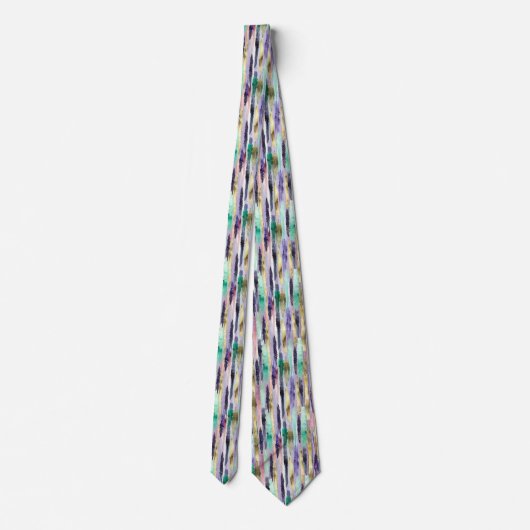 Vibrant Vertical Brushstroke Pattern (1) ネクタイ (裏面)