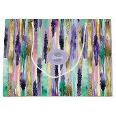 Vibrant Vertical Brushstroke Pattern (1) ラージペーパーバッグ (正面)