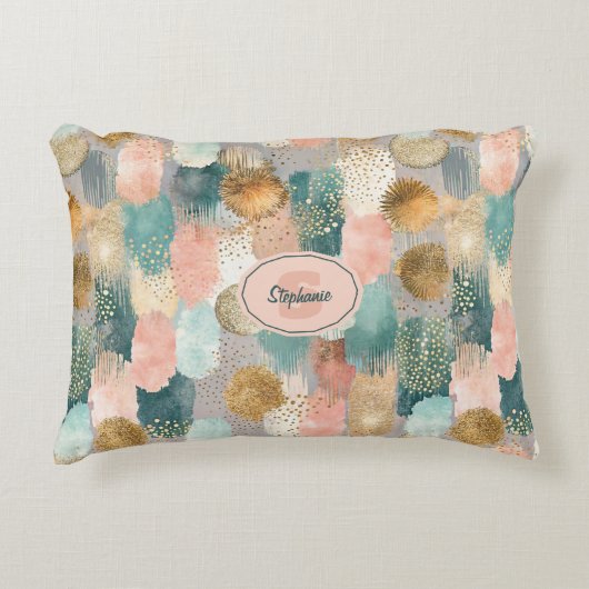 Vibrant Vertical Brushstroke Pattern (2) アクセントクッション (正面)