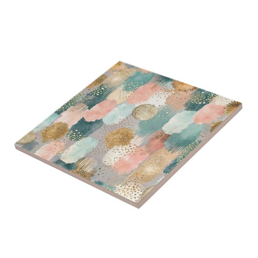 Vibrant Vertical Brushstroke Pattern (2) タイル (側面)