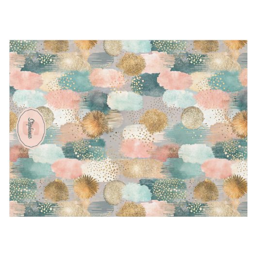 Vibrant Vertical Brushstroke Pattern (2) テーブルクロス (正面(横))