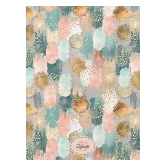 Vibrant Vertical Brushstroke Pattern (2) テーブルクロス (正面)