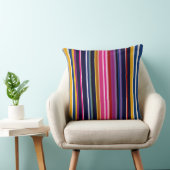 Vibrant Vertical Stripe Modern Throw Pillow クッション (椅子)