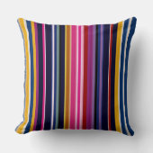 Vibrant Vertical Stripe Modern Throw Pillow クッション (正面)