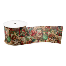 Vibrant Victorian Christmas Collage サテンリボン