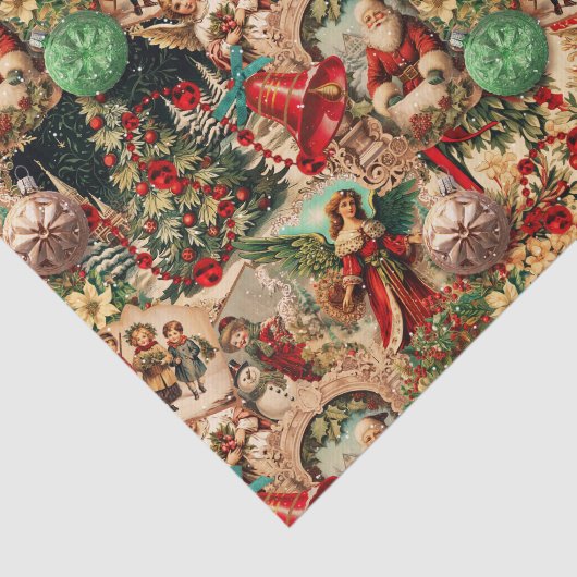 Vibrant Victorian Christmas Collage 薄葉紙 (詳細)
