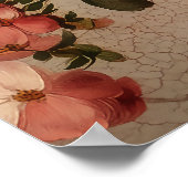 Vibrant Vintage Floral Arrangement ポスター (角)