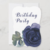 Vibrant Vivid Indigo Purple Blue Birthday Bash 招待状 (裏面)