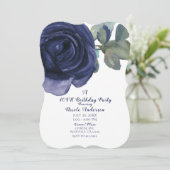 Vibrant Vivid Indigo Purple Blue Birthday Bash 招待状 (スタンド正面)