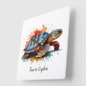 Vibrant Voyager, custom スクエア壁時計 (傾斜)