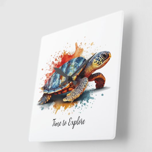 Vibrant Voyager, custom スクエア壁時計 (傾斜)