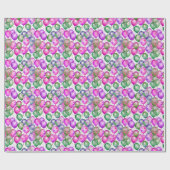 Vibrant Watercolor Balloons Pink Purple Green ラッピングペーパー (フラット)