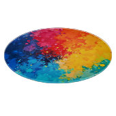 Vibrant Watercolor Chaos Art カッティングボード (角)