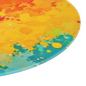 Vibrant Watercolor Chaos Art カッティングボード (角)