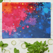 Vibrant Watercolor Chaos Art キッチンタオル (折り畳み)