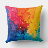 Vibrant Watercolor Chaos Art クッション (裏面)